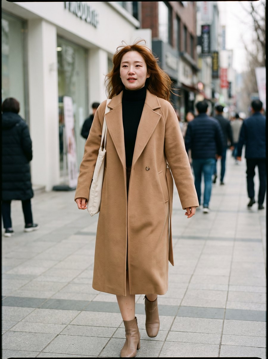 거리를 걷는 모습